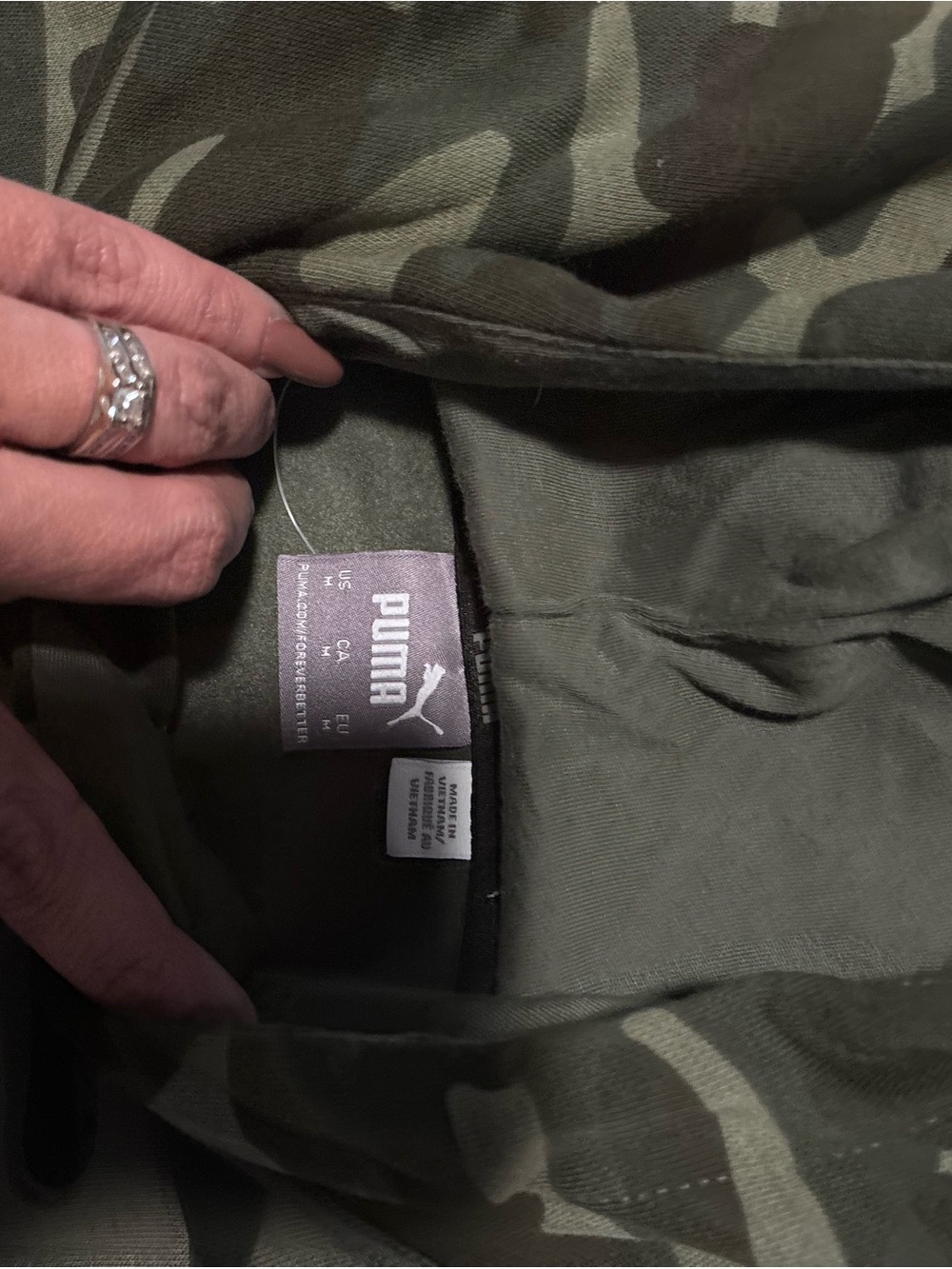 Puma Men's Olive Green Camo Field Jacket